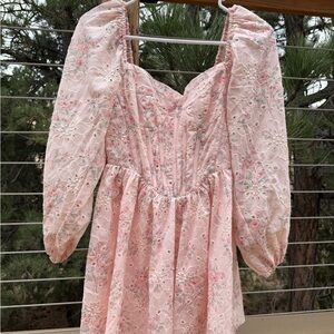 Altar'd State Pink Lace Dress